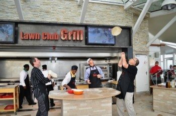 Go Rob!. As you can see, I'm looking up...my pizza hit the roof.....I took home the apron!