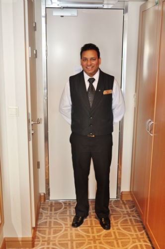 We have the best butler on the ship. We love our new friend Sebastian!